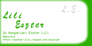 lili eszter business card